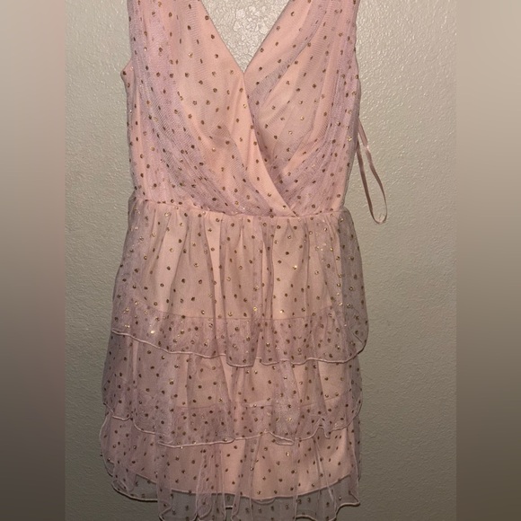 Blush Dress with Gold Accents size 0 - Picture 1 of 5